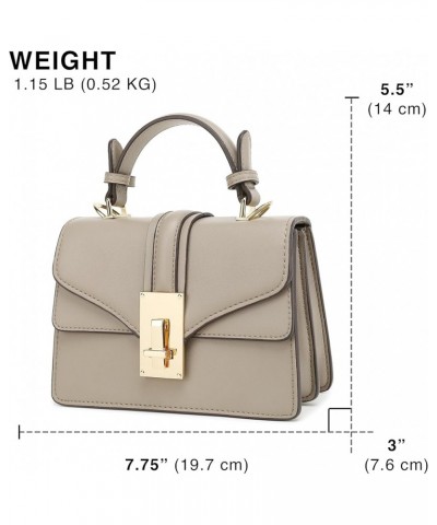 Handbags for Women, Crossbody Bags for Women, Structured Mini Satchel Purses, Top Handle Shoulder Bag, H2077 Grey $17.50 Satc...