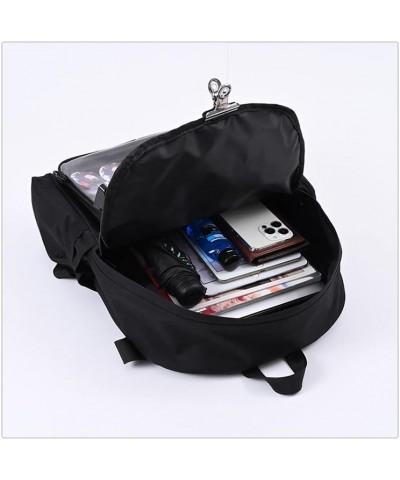 Large Capacity Black Transparent Itabag Backpack Daypack for Pin Badge Display Detachable Men Women $16.75 Backpacks