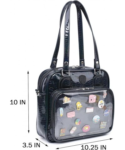 Ita Bag Multi-Purpose Backpack Crossbody Bag Messenger Shoulder Bags for Anime Display 16-laser Black $19.20 Crossbody Bags