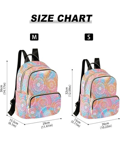 Abstract Ethnic Floral Pattern Backpack Purse for Women Lightweight Back Pack Casual Daypack Travel Shoulder Bag Bookbag - S ...