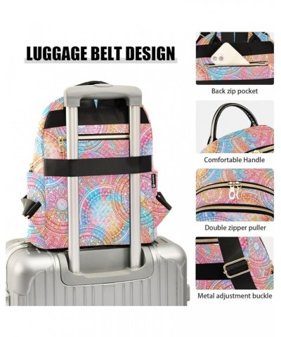 Abstract Ethnic Floral Pattern Backpack Purse for Women Lightweight Back Pack Casual Daypack Travel Shoulder Bag Bookbag - S ...