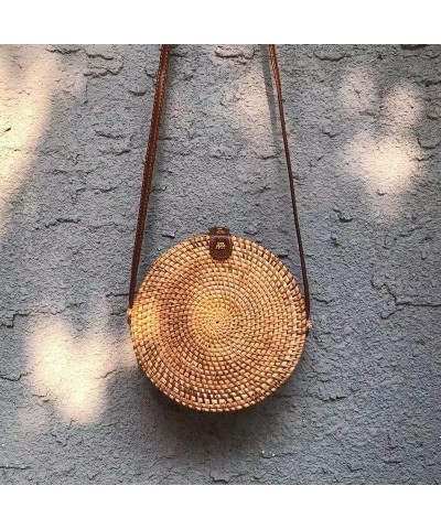 Women Straw Handbag Summer Beach Rattan Tote Bag Crossbody Shoulder Top Handle Handbag Handmade Purse Light Phone Bag (Color ...