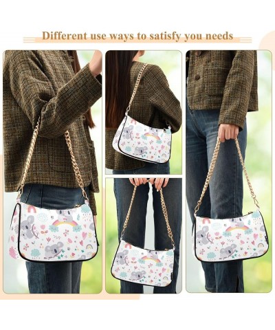 Peacocks Feather Print Women's Purse Hobo Clutch Bag Women's Designer Inspire Handbags Cute Shoulder Bags Cute Koala Rainbow ...