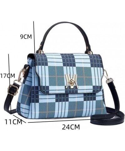 Women's Plaid Stitching Handbag Contrast Top Handle Satchel Tote Work Bag Fashion Checked Patchwork Handle Bag Black $20.34 T...