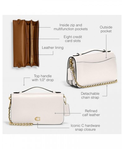 Womens Refined Calf Leather Bea Crossbody Chalk $95.20 Crossbody Bags