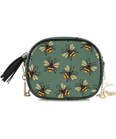 Women's Cute Bee Crossbody Bag Fashion Purses Bag Cross Body Bag Shoulder Handbag with Adjustable Chain Strap $13.67 Satchels