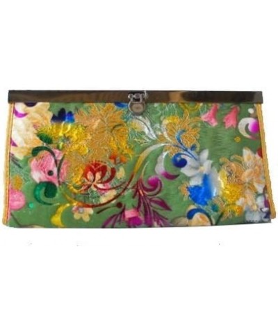 Embroidered Flower Wallet - Green $9.41 Wallets