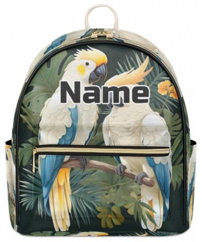 Parrot Print Custom Mini Backpack Purse for Women Personalized Fashion Leather Small Backpack Shoulder Handbag Travel Bag Sat...