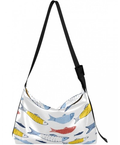 Hawaiian Fish Women Medium Crossbody Bags Womens Tote Bag Waterproof Bag $15.84 Totes