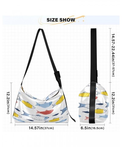 Hawaiian Fish Women Medium Crossbody Bags Womens Tote Bag Waterproof Bag $15.84 Totes