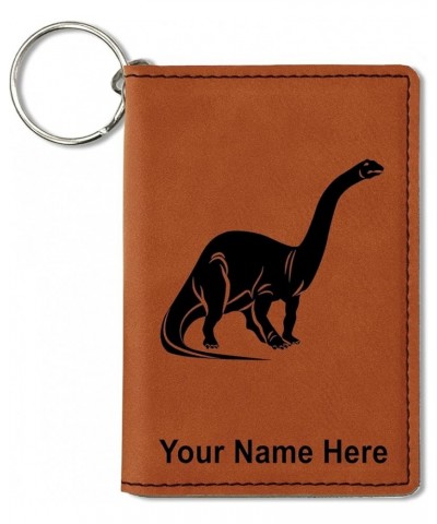 ID Holder Wallet, Brontosaurus Dinosaur, Personalized Engraving Included (Light Brown) Dark Brown $13.72 Wallets