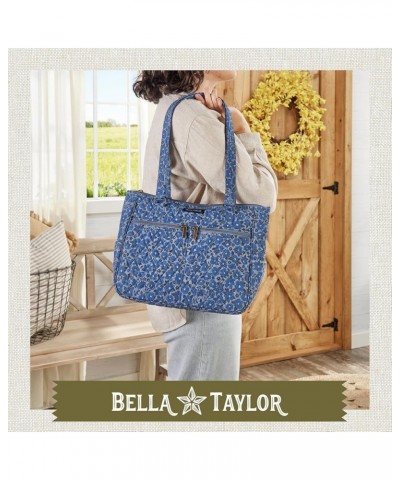 Everyday Tote | Lightweight Quilted Fabric Handbags for Women Navy Floral $30.34 Shoulder Bags