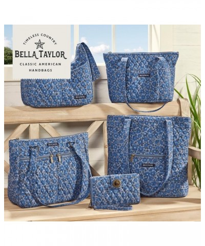 Everyday Tote | Lightweight Quilted Fabric Handbags for Women Navy Floral $30.34 Shoulder Bags