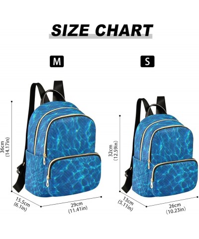 Fashion Backpack Mini Backpack Purse Casual Daily Backpack Blue Water Wave for Travel for College Work Small $21.27 Backpacks