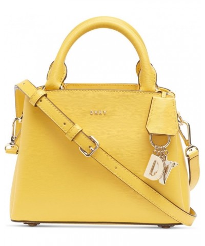 Paige Small Leather Satchel Crossbody Bag in Sun (Yellow) $53.32 Crossbody Bags