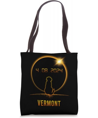 2024 Total Solar Eclipse Dog Vermont Tote Bag $12.23 Totes