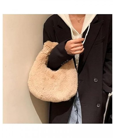 Shoulder Satchel Bags Women Plush Fluffy Handbag Ladies Tote Bag Purse Clutch Elegant Bag Handbags for Women A $25.55 Shoulde...