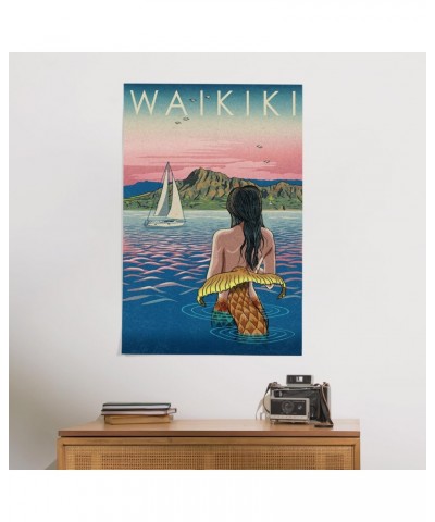 24x36 Inch Giclee Print, Waikiki, Hawaii, Mermaid Japanese Woodblock $21.00 Totes