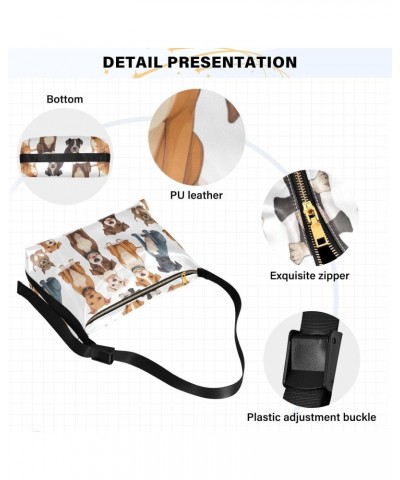 Cute Dog Puppy Crossbody Bag for Women Men with Adjustable Strap PU Leather Shoulder Hobo Purse Bag 20852365 $19.79 Shoulder ...