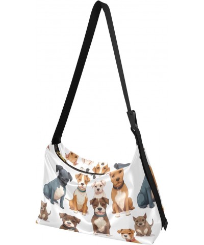 Cute Dog Puppy Crossbody Bag for Women Men with Adjustable Strap PU Leather Shoulder Hobo Purse Bag 20852365 $19.79 Shoulder ...