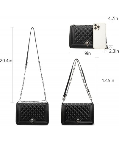 Women'S Small Crossbody Bag Pu Leather Shoulder Bag Small Handbag Clutch Bag Fashion Versatile Evening Bag Black-retro Grid $...