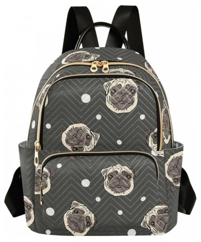 Travel Backpack Purse for Women Fashion Anti-theft Work Casual Pugs and Geometric Daypack Shoulder Bag Medium Size Small $15....