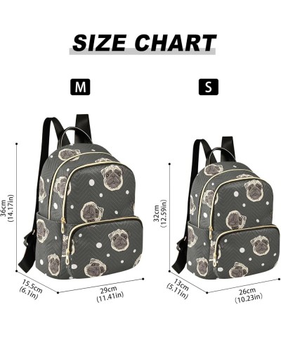 Travel Backpack Purse for Women Fashion Anti-theft Work Casual Pugs and Geometric Daypack Shoulder Bag Medium Size Small $15....