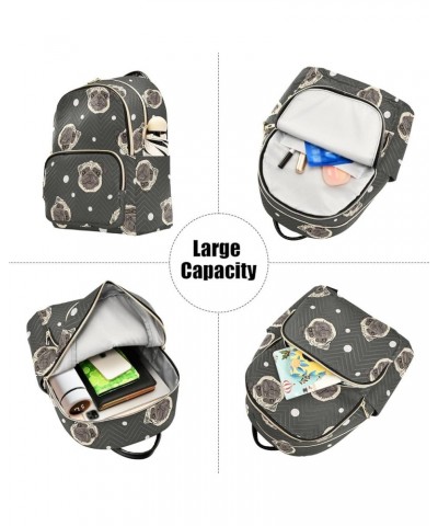 Travel Backpack Purse for Women Fashion Anti-theft Work Casual Pugs and Geometric Daypack Shoulder Bag Medium Size Small $15....