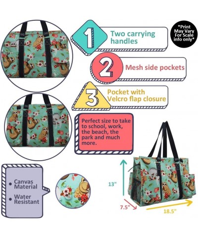 Ocean Themed Prints Large Travel Caddy Organizer Tote Bag (Baseball Print) Red $19.52 Totes