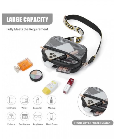 Clear Purses for Women Stadium Approved Clear Bags Small Crossbody Bags Trendy for Concerts Sports Z083-black $11.00 Handbags