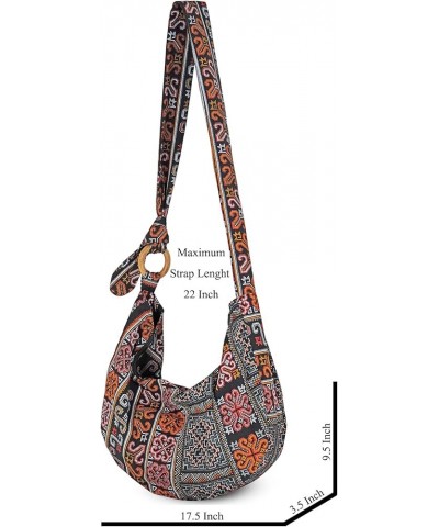 Women's Crossbody Handbags Hippie bag Hobo Bags for Women Shoulder Sling Bag Hippie Tote Bag Hippie Purse Tribe_chocolate $13...