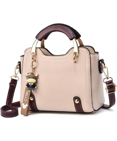 Women's Leather Handbag Small Color Block Crossbody Bag Fashion Patchwork Top Handle Satchel Shoulder Tote Bags Khaki $17.63 ...