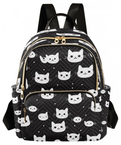 Black Cat Women Backpack Purse Travel Daypack Shoulder Bag $17.15 Backpacks