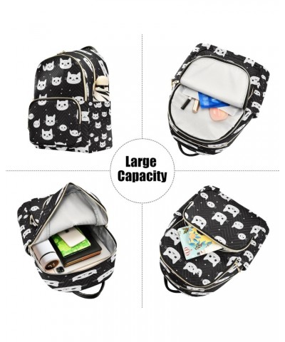 Black Cat Women Backpack Purse Travel Daypack Shoulder Bag $17.15 Backpacks