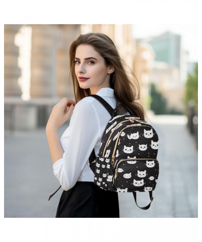 Black Cat Women Backpack Purse Travel Daypack Shoulder Bag $17.15 Backpacks