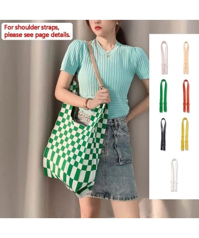 Women'S Tote Bag, Checkerboard Contrasting Colors Woven Tote Bag Knitting Shoulder Underarm Bag Purple Yellow $10.19 Totes