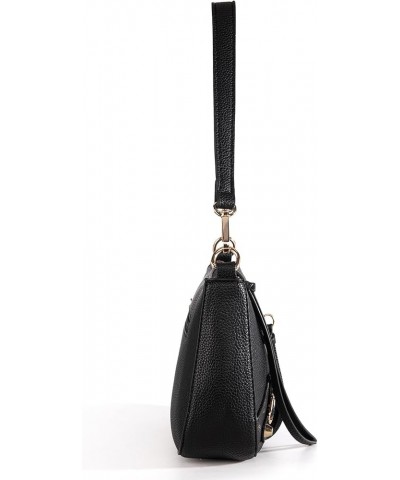 MEDIUM Shoulder Hobo Bags for Women Trendy Purses Leather Clutch Purse and Handbags Hobo-strap Black $10.00 Hobo Bags