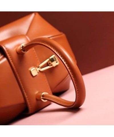 Leather Small Public Design Handbag European and American Fashion Vintage Wonton Dumplings Yuntun Female Bag Satchel $32.69 S...