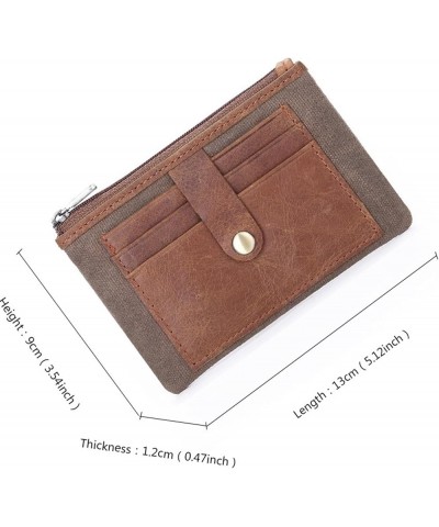 Large Capacity Leather Wallet Zipper Wallet Super Strong Stitching Ultra-thin Fold With Card Slot Gift (Color : Brown) Black ...