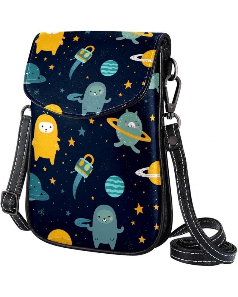 Crossbody Bags for Women,Crossbody Bag Men,Small Sling Bag,Alpaca Sloth Turtle Chameleon in Space,Crossbody Purse $13.42 Cros...