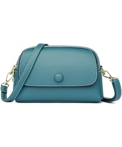 Small Crossbody Purse for Women Stylish Shoulder Bag Designer Purse with Double Zipper Lightweight Leather Handbag Green $19....