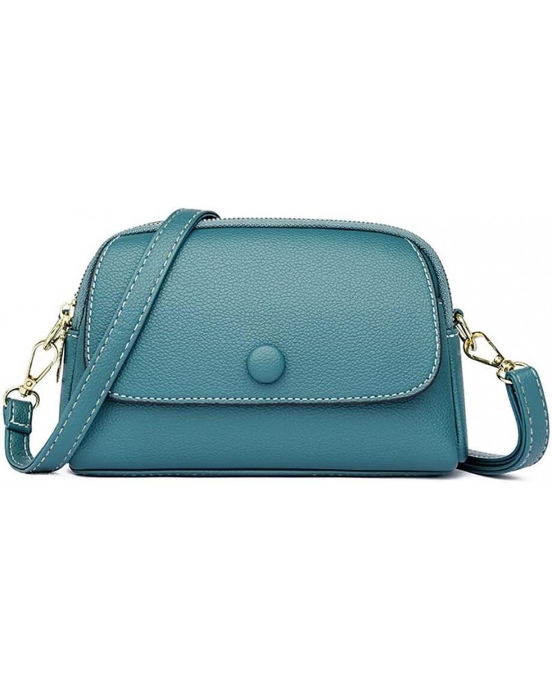 Small Crossbody Purse for Women Stylish Shoulder Bag Designer Purse with Double Zipper Lightweight Leather Handbag Green $19....