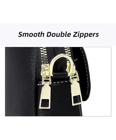 Small Crossbody Purse for Women Stylish Shoulder Bag Designer Purse with Double Zipper Lightweight Leather Handbag Green $19....