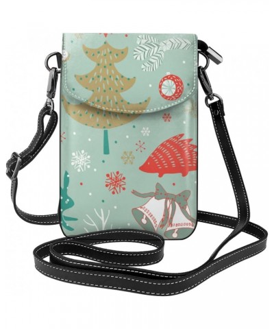 Winter Forest Fox Small Crossbody Bags for Women Cell Phone Purse Shoulder Bag Wallet $13.93 Crossbody Bags