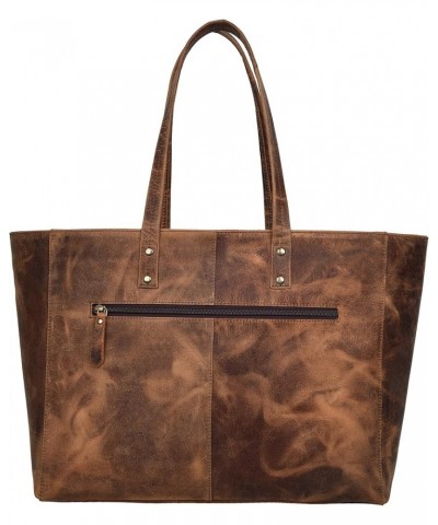 Gift For Mothers Day Avery Leather Tote/Top Handle Shoulder Bag for Women Hunter Brown $38.95 Shoulder Bags