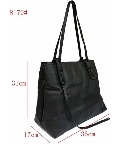 Women's Black Tote Handbag Genuine Cow Leather Design Shoulder Bag Top Handle Tote Cross-body Bags $36.00 Shoulder Bags