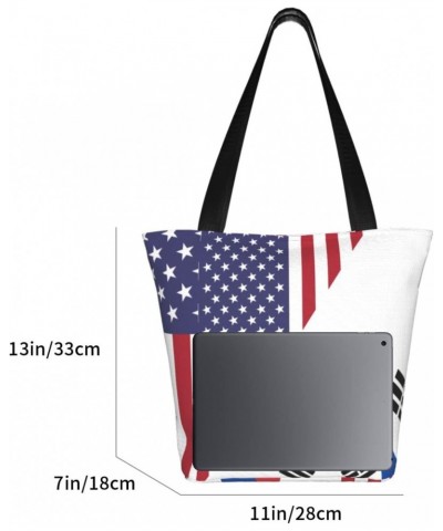 America South Korea Friendship Flag Women'S Casual One Shoulder Carry Shopping Bag Large Capacity Working Storage Handbag $20...