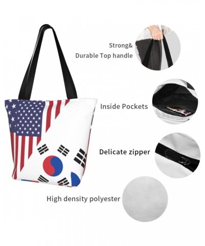 America South Korea Friendship Flag Women'S Casual One Shoulder Carry Shopping Bag Large Capacity Working Storage Handbag $20...