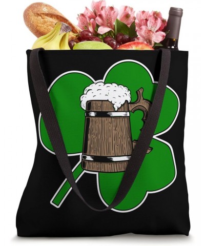 Lucky Beer Charm St. Patrick's Day Four Leaf Clover Tote Bag $11.70 Totes