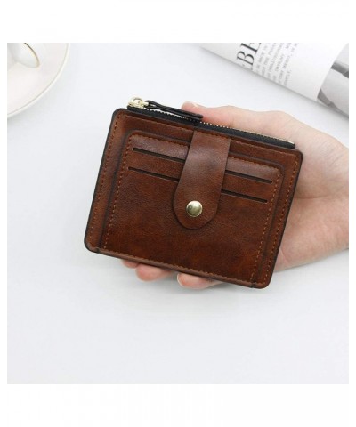 Card Holder Slim Leather Wallet Business Coin Purse Money Case for Zipper Mini Card Wallets (Color : K61Red) K61Gray $38.97 W...